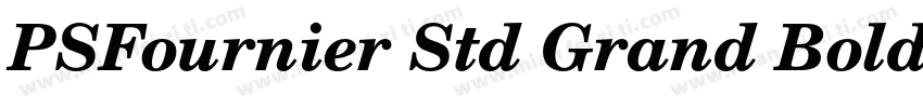 PSFournier Std Grand Bold Italic字体转换